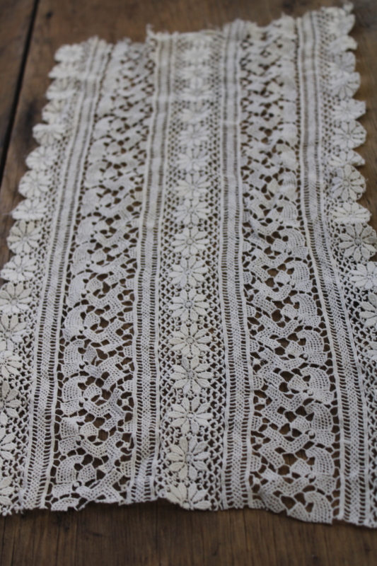 photo of lot of vintage lace runners, table mats & doilies, machine made cotton lace #5