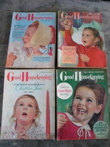 photo of lot old 1950s Good Housekeeping magazines vintage graphics/advertising #2