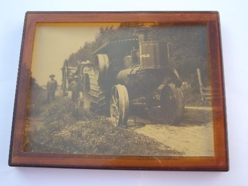 photo of lot old Illinois family farm photos, farming w/ horses, early tractor #5