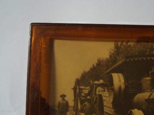 photo of lot old Illinois family farm photos, farming w/ horses, early tractor #7