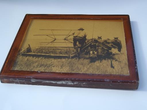 photo of lot old Illinois family farm photos, farming w/ horses, early tractor #8