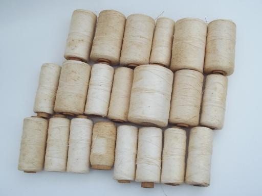 photo of lot old antique vintage cotton and linen thread for weaving, embroidery, lace making #2