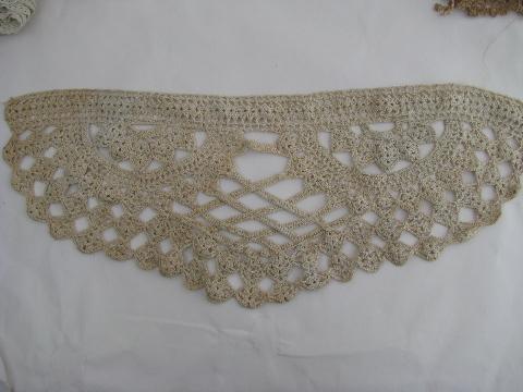 photo of lot old antique vintage cotton crochet lace edgings, insertions, trims #9