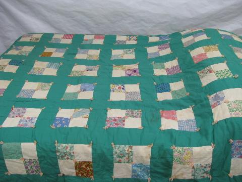 photo of lot old antique vintage patchwork quilts for cutting, cutters #2