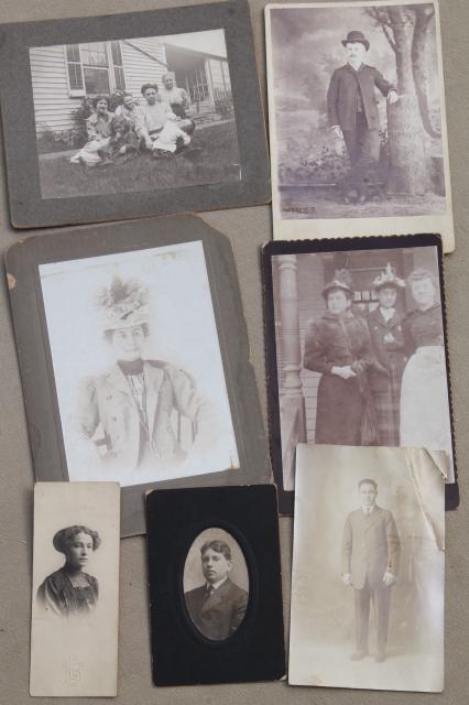 photo of lot old antique vintage photos, instant collection of ancestors, family portraits #2