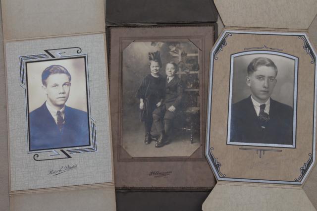 photo of lot old antique vintage photos, instant collection of ancestors, family portraits #3