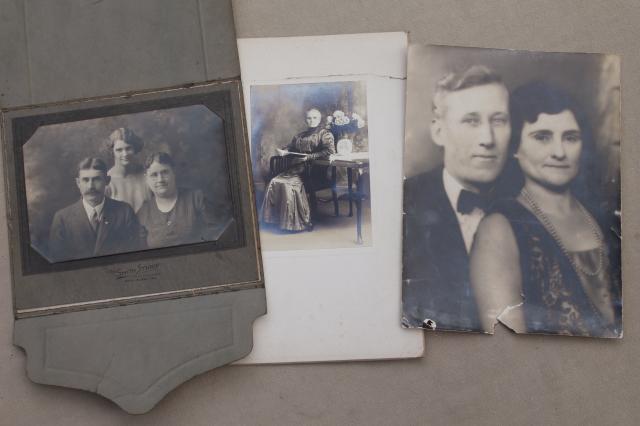 photo of lot old antique vintage photos, instant collection of ancestors, family portraits #5