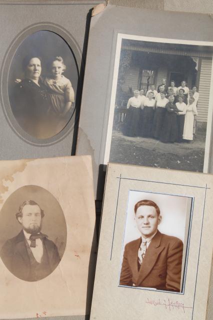 photo of lot old antique vintage photos, instant collection of ancestors, family portraits #6