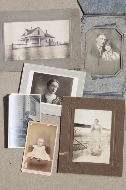 photo of lot old antique vintage photos, instant collection of ancestors, family portraits #7