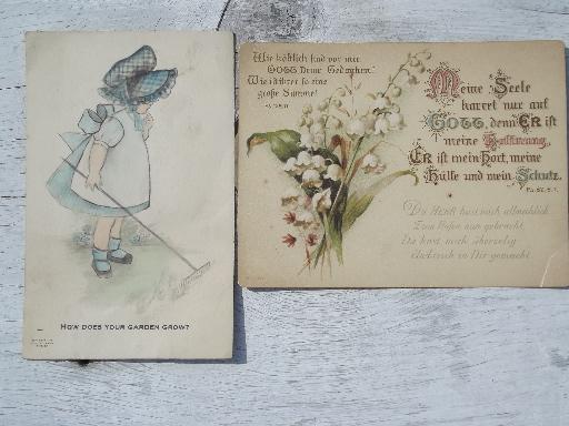 photo of lot old antique vintage postcards, holidays, Christmas greetings, photo cards #9