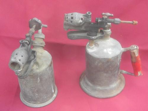 photo of lot old brass blow torches for restoration Clayton and Lambert 1921 patent #2