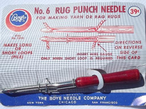 photo of lot old steel punch needles and latch hook rug hooking rug making tools #2