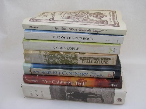 photo of lot out of print history, cowboys, ranchers, American west & south-west #1