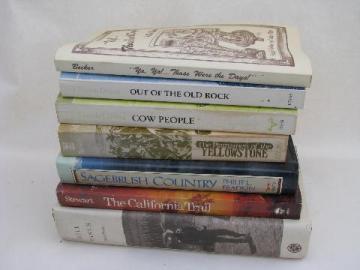 catalog photo of lot out of print history, cowboys, ranchers, American west & south-west