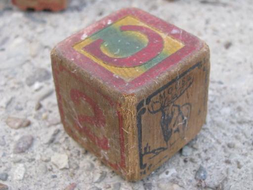 photo of lot primitive old wood alphabet letter blocks, antique vintage #3