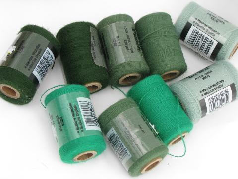 photo of lot punch needle embroidery thread, 50+ spools acrylic craft yarn #2