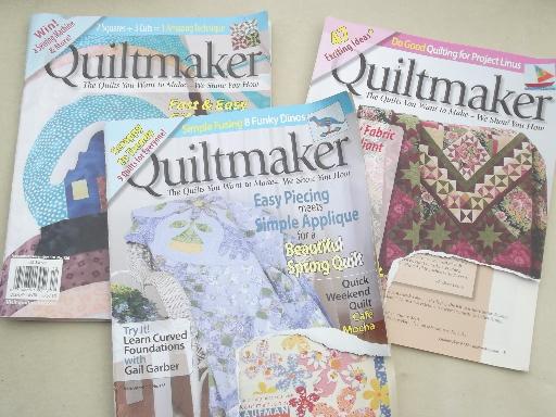 photo of lot quilt pattern & quilting magazines, 30+ back issues assorted titles #2