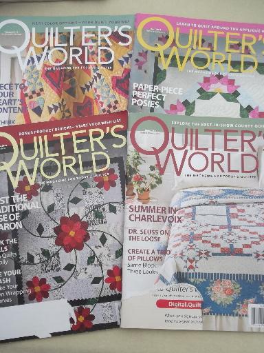 photo of lot quilt pattern & quilting magazines, 30+ back issues assorted titles #4