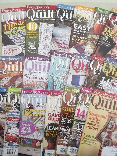 photo of lot quilt pattern & quilting magazines, 30+ back issues assorted titles #5