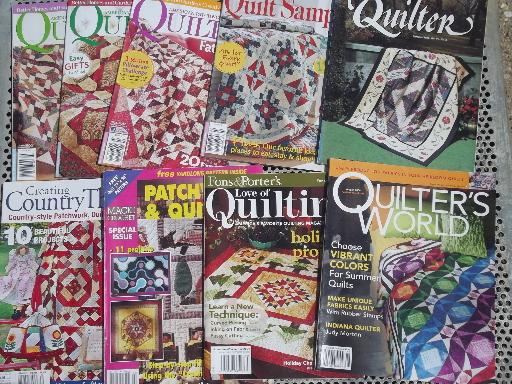 photo of lot quilt pattern & quilting magazines, 50+ back issues QuiltMania etc. #6