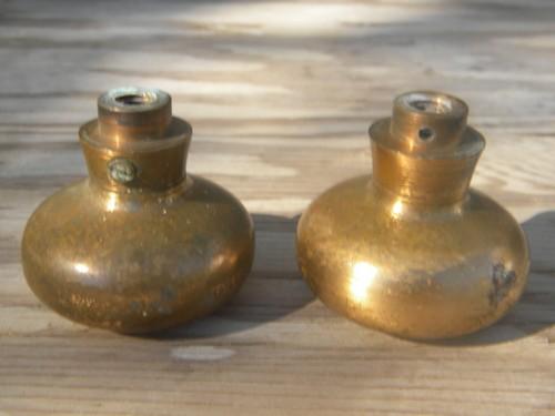 photo of lot red brass/bronze door knobs machine-age industrial vintage hardware #2