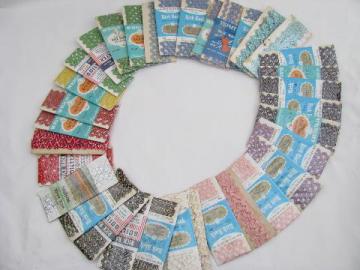 catalog photo of lot retro vintage colors rick-rack sewing trim w/ gold & silver