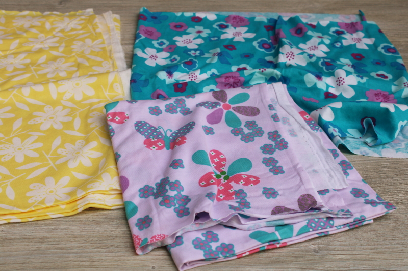 photo of lot soft jersey knit cotton blend fabric, small pieces bright colors for sewing lingerie panties etc #5