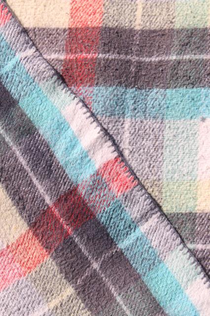 photo of lot soft worn vintage camp blankets, camping bunk blankets - indian blanket & plaid #6