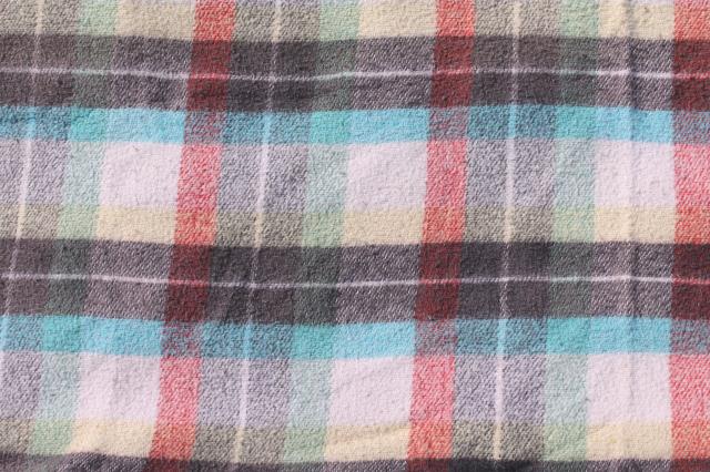 photo of lot soft worn vintage camp blankets, camping bunk blankets - indian blanket & plaid #7