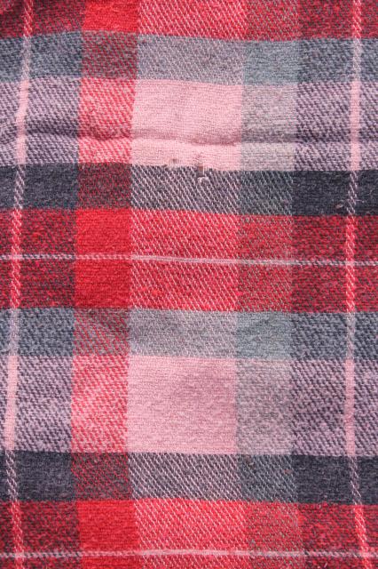 photo of lot soft worn vintage camp blankets, camping bunk blankets - indian blanket & plaid #9