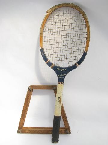 photo of lot three old wood tennis racquets, vintage sporting collectibles #2