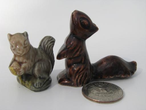 photo of lot tiny bone china forest animals, vintage miniature animal figurines #10