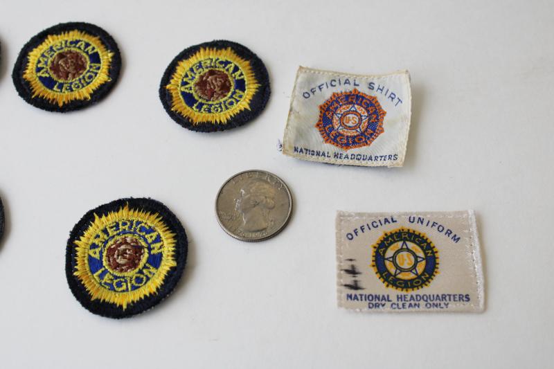 photo of lot vintage American Legion embroidered emblems, sew on badges patches labels #2