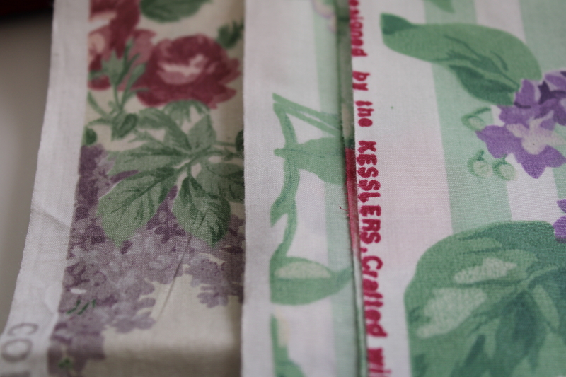 photo of lot vintage Concord polished cotton fabric, Kessler prints lilacs florals #4