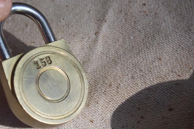 photo of lot vintage Dudley & Master combination padlocks, Champ school gym locker lock #7