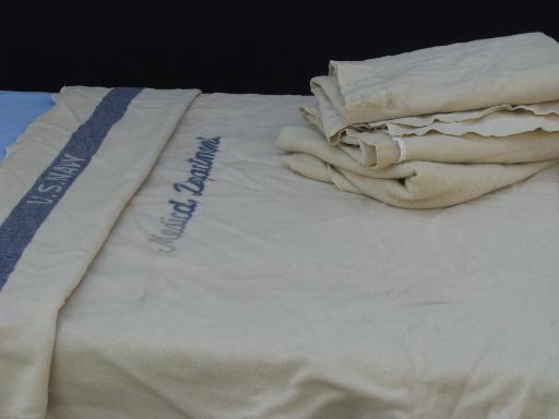 photo of lot vintage WWII military medical department Army Navy wool blankets #1