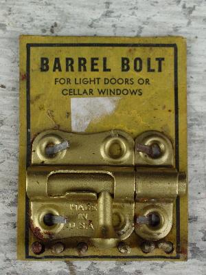 photo of lot vintage architectural hardware, barrel bolt latches #3