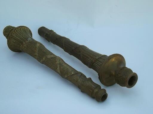 photo of lot vintage brass / bronze lamp restoration parts for chandelier lights #3