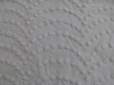 photo of lot vintage cotton chenille bedspreads for cutters, all white chenilles #8