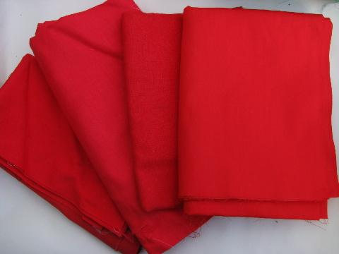 photo of lot vintage cotton & cotton blend fabric, quilting solids, all colors #2
