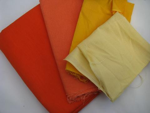 photo of lot vintage cotton & cotton blend fabric, quilting solids, all colors #3
