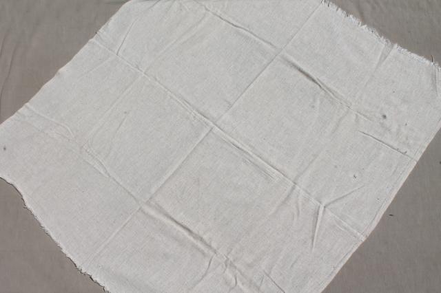 photo of lot vintage cotton feedsack sack fabric, rustic homespun texture primitive sacks #6