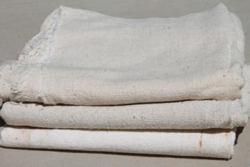 catalog photo of lot vintage cotton feedsack sack fabric, rustic homespun texture primitive sacks