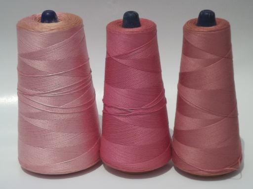 photo of lot vintage cotton floss cone thread spools for hand / machine embroidery #4