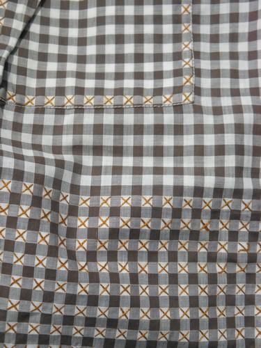 photo of lot vintage cotton gingham checked aprons, kitchen pinafore smock #6