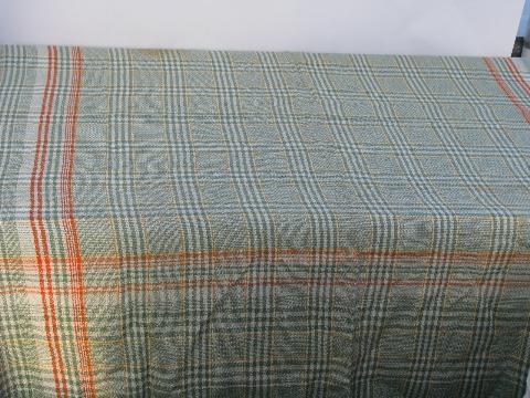 photo of lot vintage cotton kitchen tablecloths, green colors for St. Patrick's Day and Spring! #2