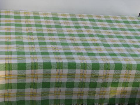 photo of lot vintage cotton kitchen tablecloths, green colors for St. Patrick's Day and Spring! #3