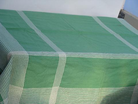 photo of lot vintage cotton kitchen tablecloths, green colors for St. Patrick's Day and Spring! #4