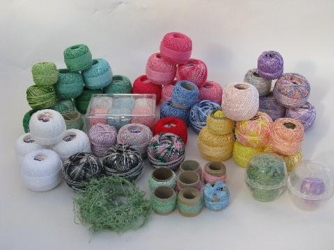 photo of lot vintage cotton / linen hankies for lace edgings w/ fine tatting crochet thread #4