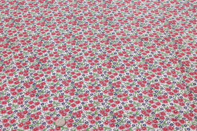 photo of lot vintage cotton print feed sack fabric, retro plaid, ditsy flowers prints feedsacks #9